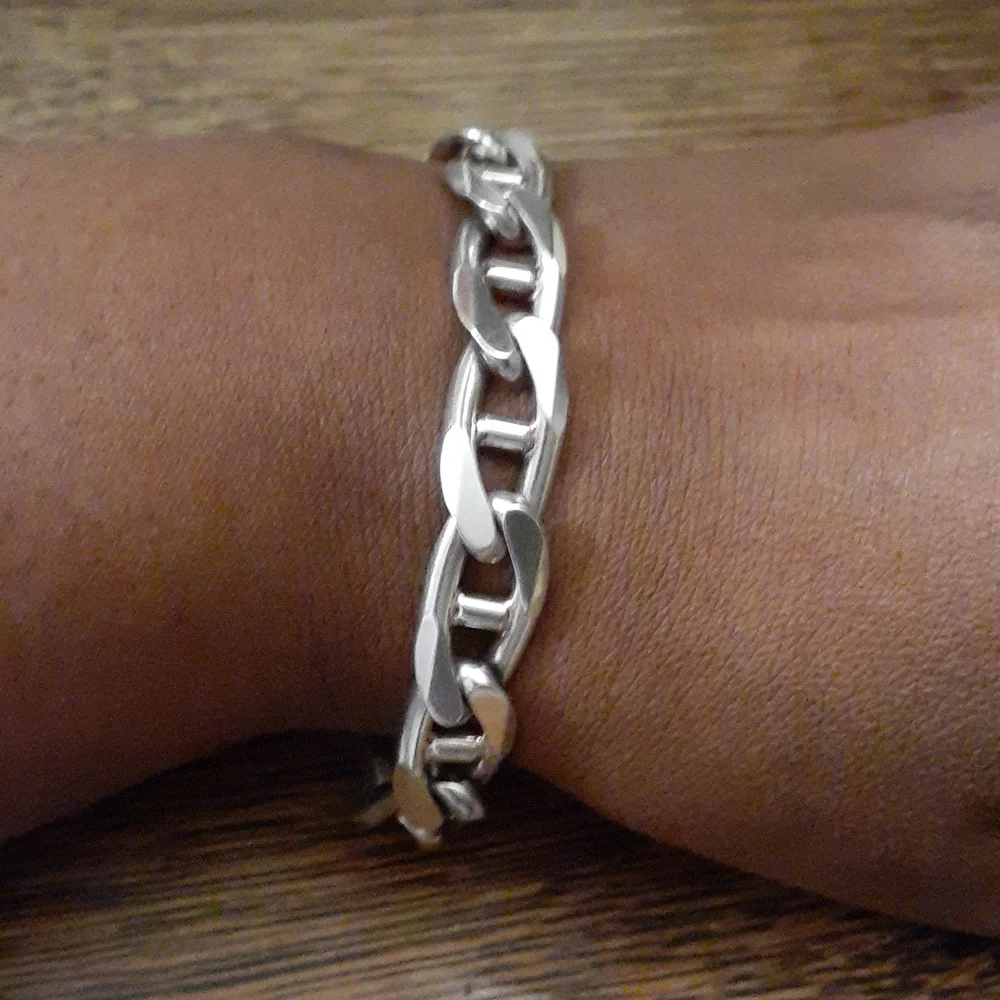 STERLING SILVER MARNIER ANCHOR LINK BRACELET 8